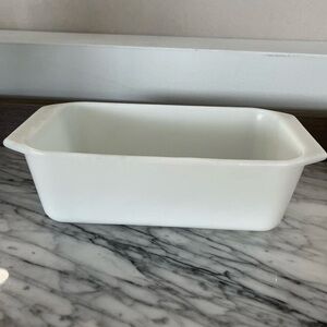 Pyrex Opal White 913 Loaf Rectangle Milk Glass Baking Dish Vintage 60s 70s